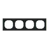 Busch-Jaeger Rahmen vierfach mit Dekorring gold, Retail