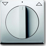 Busch-Jaeger Zentralscheibe Jalousie mit Drehknopf, Abdeckung edelstahl, Retail