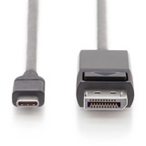 Digitus USB Gen 2 Adapterkabel USB-C > DisplayPort 4K schwarz, 2 Meter