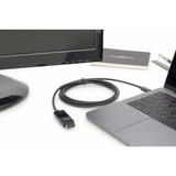 Digitus USB Gen 2 Adapterkabel USB-C > DisplayPort 4K schwarz, 2 Meter
