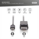 Digitus USB Gen 2 Adapterkabel USB-C > DisplayPort 4K schwarz, 2 Meter