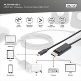 Digitus USB Gen 2 Adapterkabel USB-C > DisplayPort 4K schwarz, 2 Meter