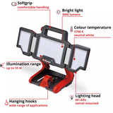 EINHELL Akku-Lampe TP-CL 18/3000 Li Set - Solo, Baustrahler rot, ohne Akku und Ladegerrät, inkl. Stativ