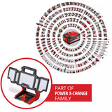 EINHELL Professional Akku-Lampe TP-CL 18/3000 Li Set - Solo, 18Volt, Baustrahler rot, ohne Akku und Ladegerät, inkl. Stativ