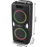 Medion Life PE-1 Pure Partylautsprecher schwarz, Bluetooth, UKW Radio, Lichteffekte, Karaoke