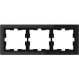 Merten Rahmen drei fach schwarz (glänzend), Retail