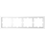 Merten Rahmen vierfach für Senkrecht- und Waagerechtmontage, Thermoplast, glänzend weiß (glänzend), Retail