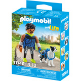 PLAYMOBIL 71740 My Life Jogger mit Border Collie, Konstruktionsspielzeug 