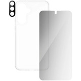 PanzerGlass Flagship 3-in-1 Privacy Set transparent/weiß, Samsung Galaxy A36 5G, QI-kompatibel, EasyAligner
