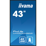 iiyama ProLite LH4365UHSB-B1, Public Display schwarz, UltraHD/4K, IPS, WiFi, Fernbedienung