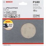 Bosch Professional Netzschleifblatt M480 Net Best for Wood and Paint, Ø 150mm, K180 5 Stück, für Exzenterschleifer