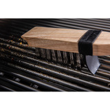 Broil King Holz Reinigungsbürste, extra lange Borsten, Grill-Reinigungsbürste holz/edelstahl, integrierter Spritzschutz