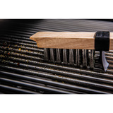 Broil King Holz Reinigungsbürste, extra lange Borsten, Grill-Reinigungsbürste holz/edelstahl, integrierter Spritzschutz