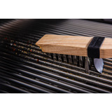Broil King Holz Reinigungsbürste, extra lange Borsten, Grill-Reinigungsbürste holz/edelstahl, integrierter Spritzschutz