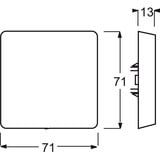 Busch-Jaeger Blindzentralscheibe mit Tragring 2138-32, Blende weiß, Retail