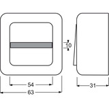 Busch-Jaeger Serienschalter 2601/5 Aufputzglas weiß, Retail