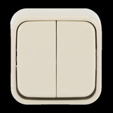 Busch-Jaeger Serienschalter 2601/5 Aufputzglas weiß, Retail