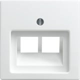 Busch-Jaeger Zentralscheibe alpinweiß für Datenkommunikation Typ 1803-02-914 Kunststoff glänzend, Abdeckung weiß (glänzend), Retail