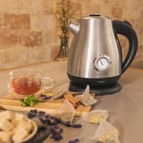 Cecotec Thermosense 620 Retro Steel, Wasserkocher edelstahl/schwarz, 2.200 Watt, 1,7 Liter