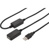 Digitus Aktives USB 2.0 Verlängerungskabel, 20 Meter schwarz, Repeater Kabel
