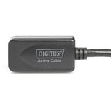 Digitus Aktives USB 2.0 Verlängerungskabel, 20 Meter schwarz, Repeater Kabel