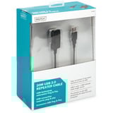 Digitus Aktives USB 2.0 Verlängerungskabel, 20 Meter schwarz, Repeater Kabel