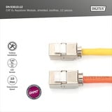 Digitus CAT 6A Keystone Modul geschirmt werkzeugfrei 12 Stk., Keystone-Modul 