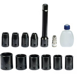 EINHELL Druckluft-Schlagschrauber TC-PW 610 schwarz/rot, Lösemoment 610 Nm, 1/2", inkl. 10 Stecknüsse
