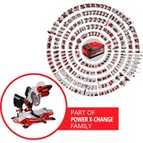 EINHELL Power X-Change Akku-Kapp-und Gehrungssäge TE-MS 18/210 Li-Solo, 18Volt, Kapp- und Gehrungssäge rot/schwarz, ohne Akku und Ladegerät