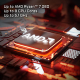 GIGABYTE GAMING A18 3WHK3DEC64SH, Gaming-Notebook schwarz, AMD Ryzen 7 260, NVIDIA GeForce RTX 5070, 32 GB DDR5, 1 TB (1 TB SSD), Windows 11 Home