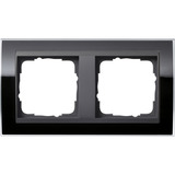 Gira Abdeckrahmen 2fach, Abdeckung schwarz, Retail