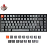 Keychron K2 Version 2, Gaming-Tastatur schwarz/grau, DE-Layout, Gateron Red, Hot-Swap