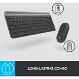 Logitech MK470 Slim Combo, Desktop-Set graphit, DE-Layout, Scissor-Switch