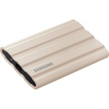 Samsung Portable SSD T7 Shield 2 TB, Externe SSD beige, USB-C 3.2 Gen 2 (10 Gbit/s), extern