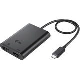 i-tec Video Adapter USB-C > Dual HDMI 4K / 60Hz (single 8K / 30Hz) schwarz, 30cm Kabel