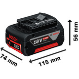 Bosch 18V Profi Set, 5 Werkzeuge (GBH 18V-26, GSB 18V-65, GSA 18V-LI, GWS 18V-11, GLI 18V-1200 C), Werkzeug-Set blau, 3x Li-Ion Akku 5,0Ah, in XL-BOXX