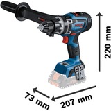Bosch PRO Akku-Schlagbohrschrauber GSB 18V-150 C Professional solo, 18Volt blau/schwarz, ohne Akku und Ladegerät, L-BOXX