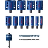 Bosch Professional EXPERT Multi Material PC Plus Lochsägen-Set, Ø 20-76mm, 14-teilig mit Power Change Plus Adapter, Koffer