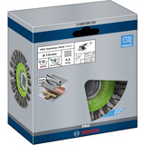 Bosch Professional PRO Stainless Steel heavy X-LOCK Scheibenbürste, Ø 115mm, gezopft 0,5mm Edelstahldraht, für X-LOCK Winkelschleifer