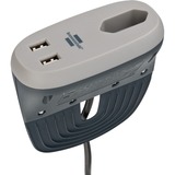 Brennenstuhl estilo Sofa-Steckdosenleiste mit USB-Ladefunktion grau/anthrazit, 3 Meter, 2x USB