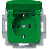 Busch-Jaeger Schutzkontakt Steckdosen Einsatz grün, Retail