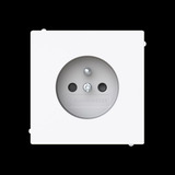Busch-Jaeger Steckdose mit Erdungsstift mit Schutzkontaktstift und Schutzkontakt weiß, Retail