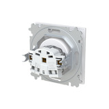 Busch-Jaeger Steckdose mit Erdungsstift mit Schutzkontaktstift und Schutzkontakt weiß, Retail