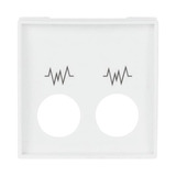 Busch-Jaeger Zentralscheibe studioweiß als Abdeckung für Rufeinheit als Diagnostik-/Steckkontakt weiß, Retail