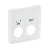 Busch-Jaeger Zentralscheibe studioweiß als Abdeckung für Rufeinheit als Diagnostik-/Steckkontakt weiß, Retail