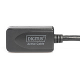 Digitus Aktives USB 3.2 Gen 1 Verlängerungskabel, 5 Meter schwarz, Repeater Kabel