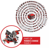 EINHELL Akku-Zug-Kapp-und Gehrungssäge TE-SM 36/8 L Li-Solo, 36Volt (2x18V), Kapp- und Gehrungssäge rot, ohne Akku und Ladegerät