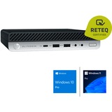 HP EliteDesk 800 G4 DM Generalüberholt, Mini-PC schwarz/silber, Windows 10 Pro 64-Bit