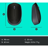 Logitech M171 Wireless, Maus schwarz, 3 Tasten, für Links- und Rechtshänder, kompatibel mit PC/Mac