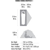 MSR Kuppelzelt Hubba Hubba Bikepack 1 olivgrün/rot, Modell 2024